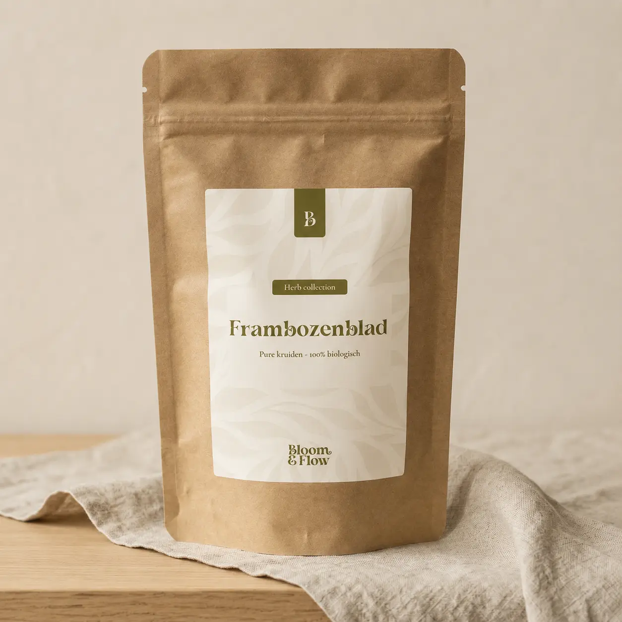 Verpakking van Frambozenblad biologische thee