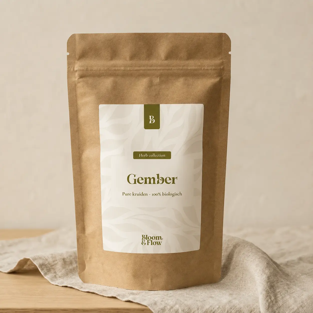 Verpakking van Gember biologische thee